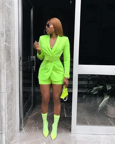 neon green chanel outfit|neon accessories.